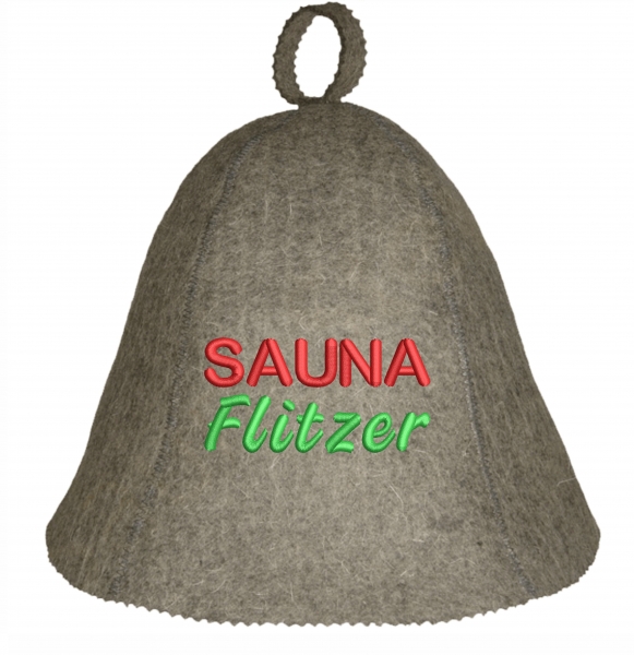 Saunahut "Sauna Flitzer" aus 100% Wolle